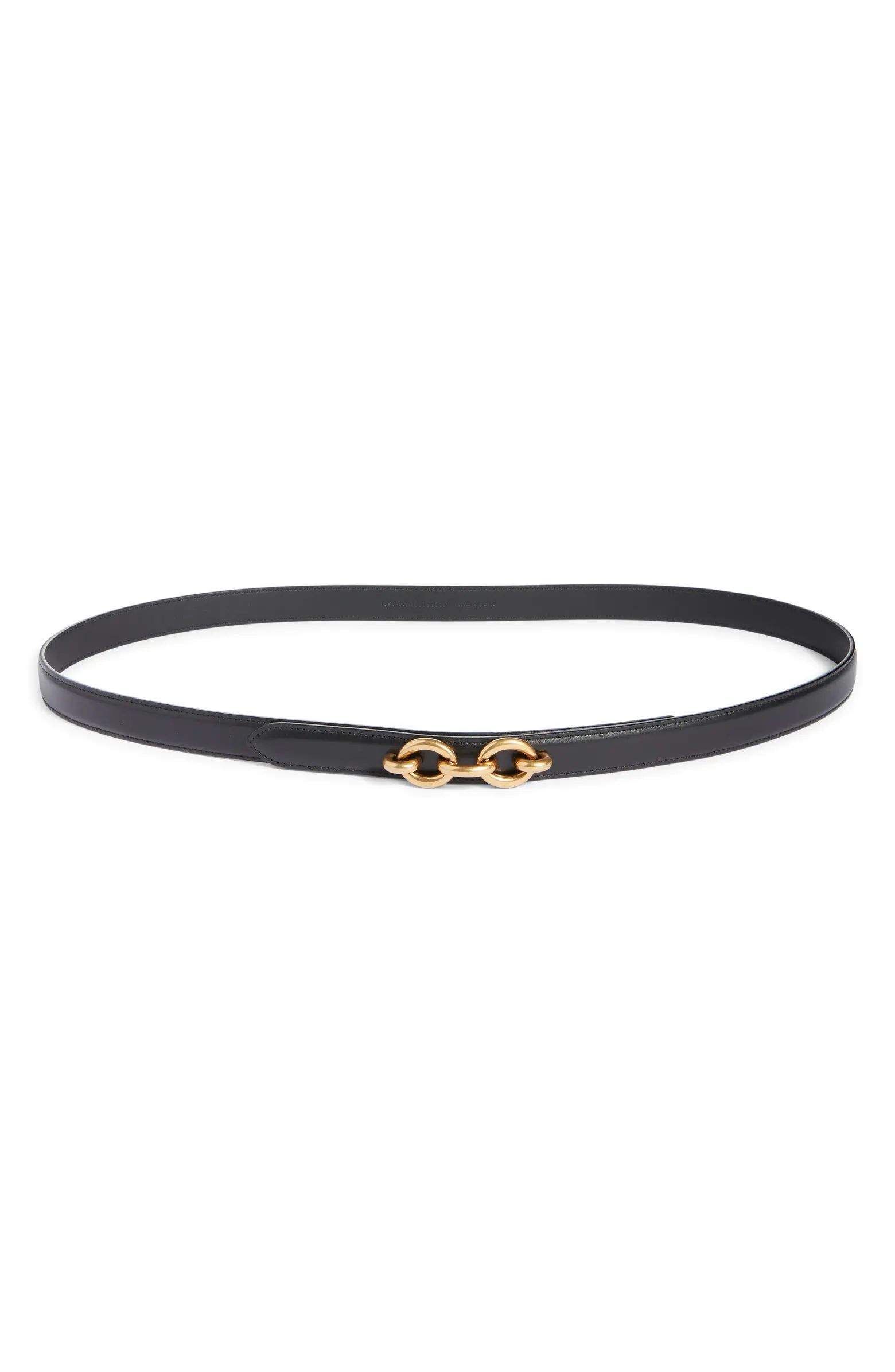 Link Buckle Calfskin Leather BeltSaint Laurent | Nordstrom