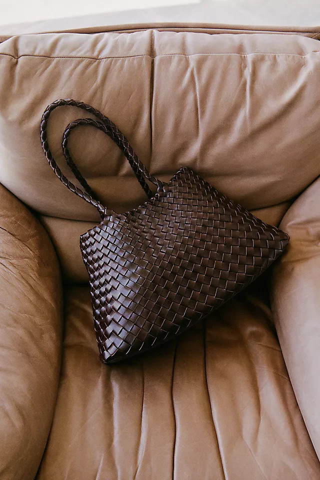 Calla Large Woven Satchel Bag | Anthropologie (US)