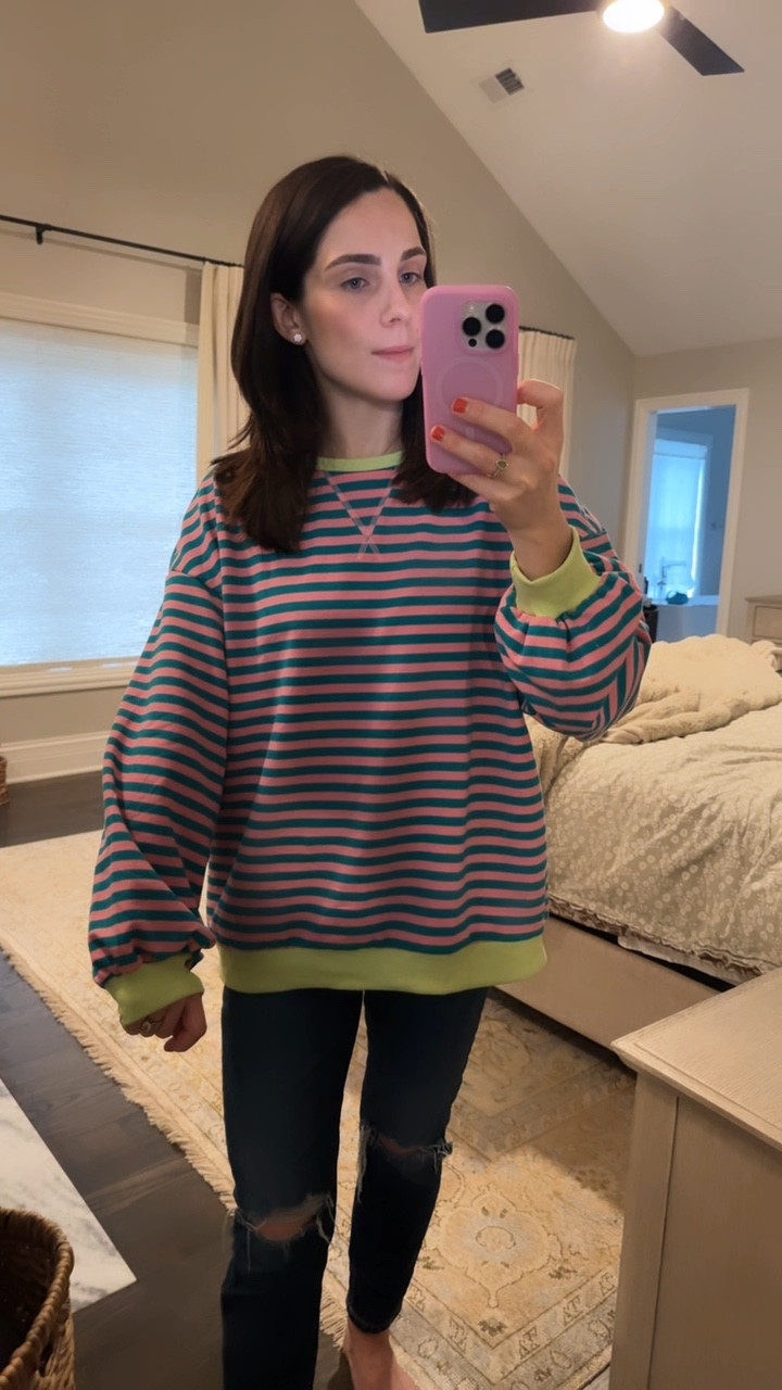 Amazon free people inspired top for $33. So cute for spring and summer 

Amazon find // free people dupe // Amazon top // striped top // striped sweater // comfy clothes // comfy outfit // mom life outfit // Amazon fashion 

#LTKSeasonal #LTKstyletip #LTKfindsunder50