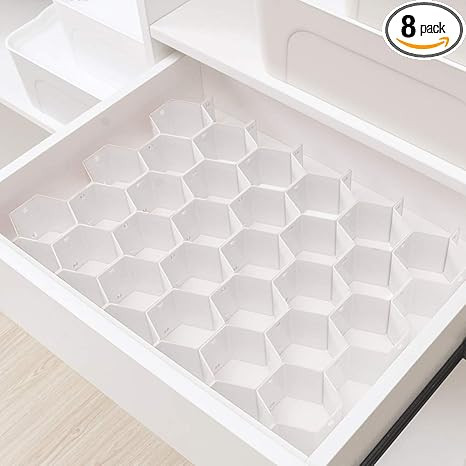 Dalanpa Drawer Divider Organizer Drawer Separator Honeycomb Drawer Divider | Amazon (US)
