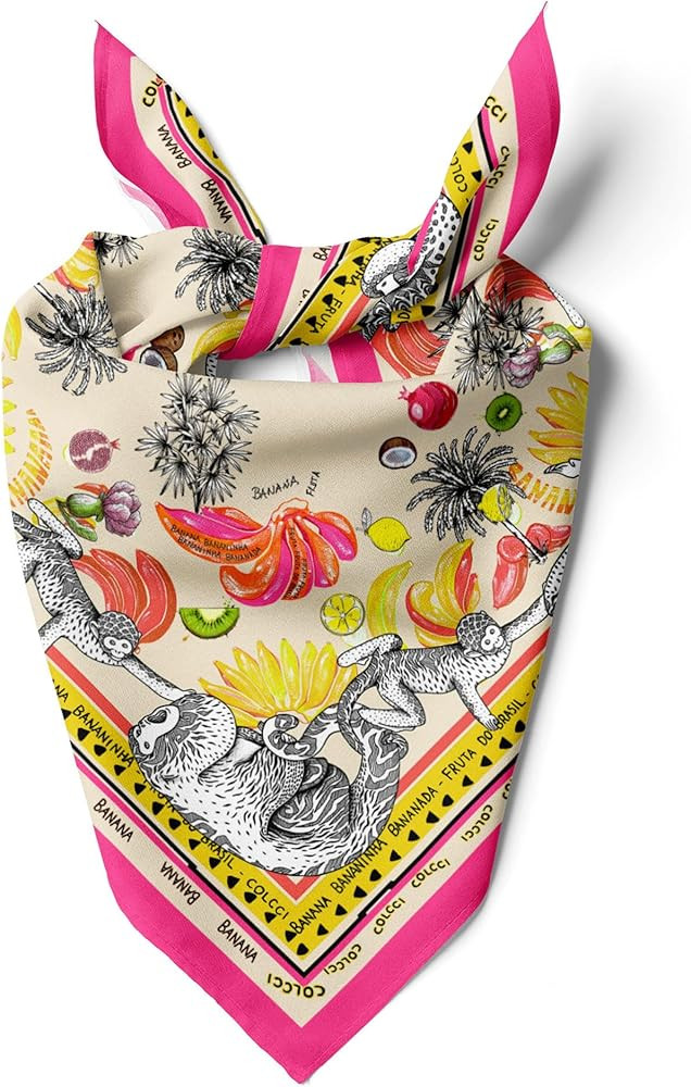 dscarf Womens Neck Scarf 21"x21" Small Square | Headband Scarf Ethnic Bandana Head Scarf Flowerin... | Amazon (US)