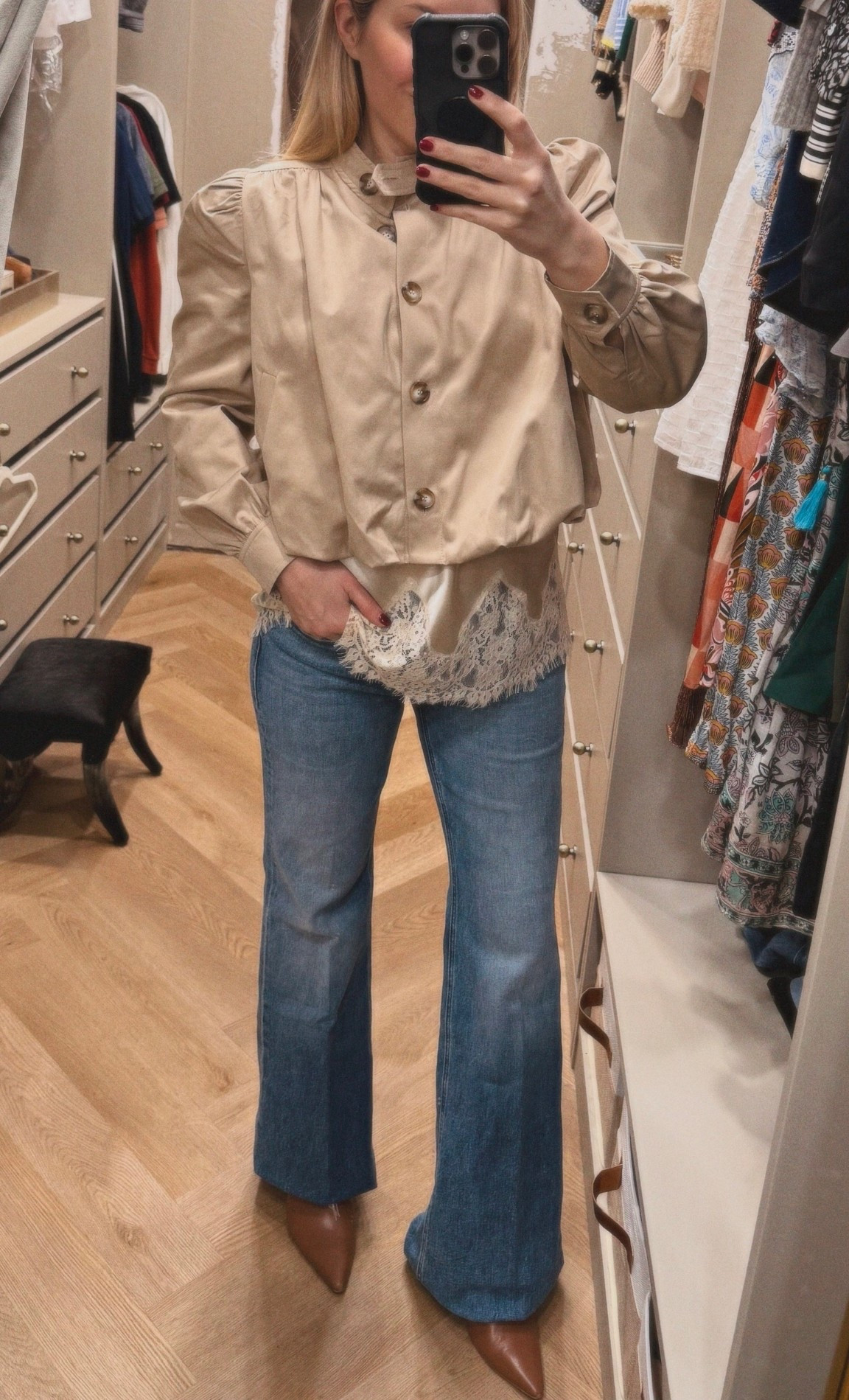 Cropped trench with silk lace trim tank

Spring outfit 

#LTKootd #LTKSeasonal #LTKNYFW