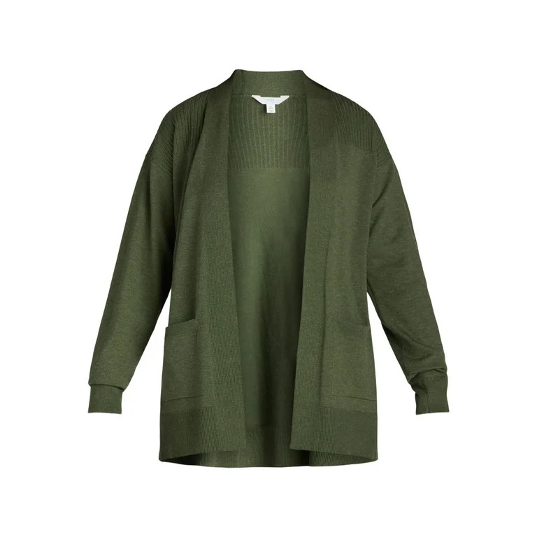 Time and Tru Women's Open Front Cardigan Sweater, Lightweight, Sizes XS-XXXL | Walmart (US)