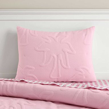 Pink Palm Puff Cloud Quilt | Pottery Barn Teen