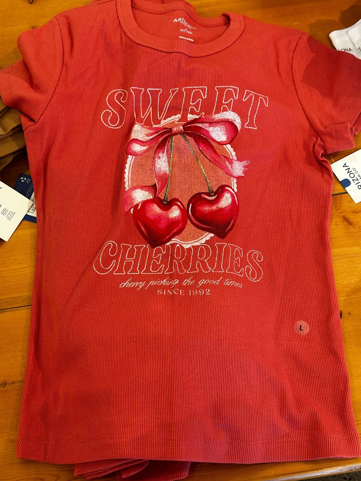 Spotted the cutest little cherry 🍒 T-shirt. 
I also tagged some other cute cherry finds on my LTK. Comment “ 🍒 “ to get the details. 

#cherrytshirt #jcpenney #jcpenneyfashion 
#cherries #cherry #cherrytheme #cutetshirts #midsizefashion #style #springstyle #springfashion 

#LTKdayinmylife #LTKootd #LTKmomlife