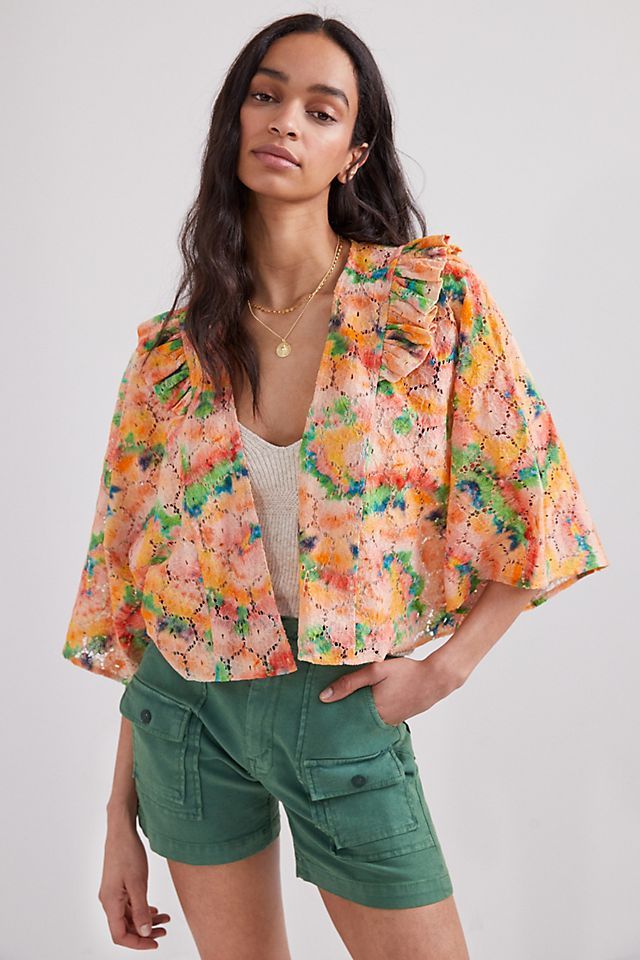 Cropped Floral Lace Shrug | Anthropologie (US)