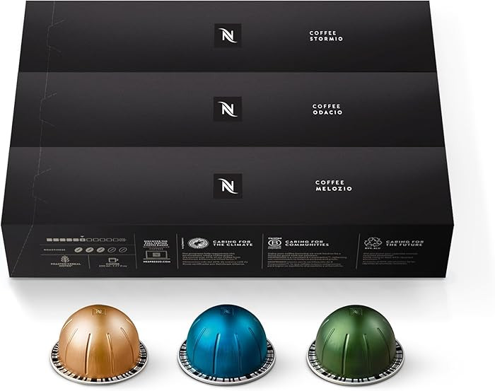 Nespresso Capsules Vertuo, Variety Pack, Medium and Dark Roast Coffee, 30 Count Coffee Pods, Brew... | Amazon (US)