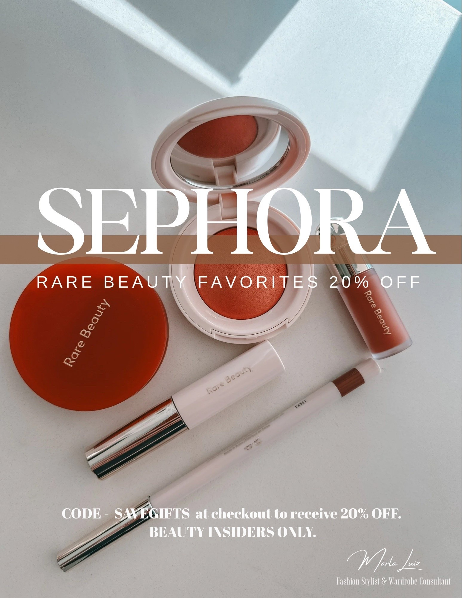 Sephora Savings Event for beauty insiders only. #sephorahaul #rarebeauty #sephorasale

All Sephora Collection 30% off
Beauty Insiders members 20% off. 
Promotion Code: SaveGifts - one-time use. 


#LTKSaleAlert #LTKHoliday #LTKGiftGuide