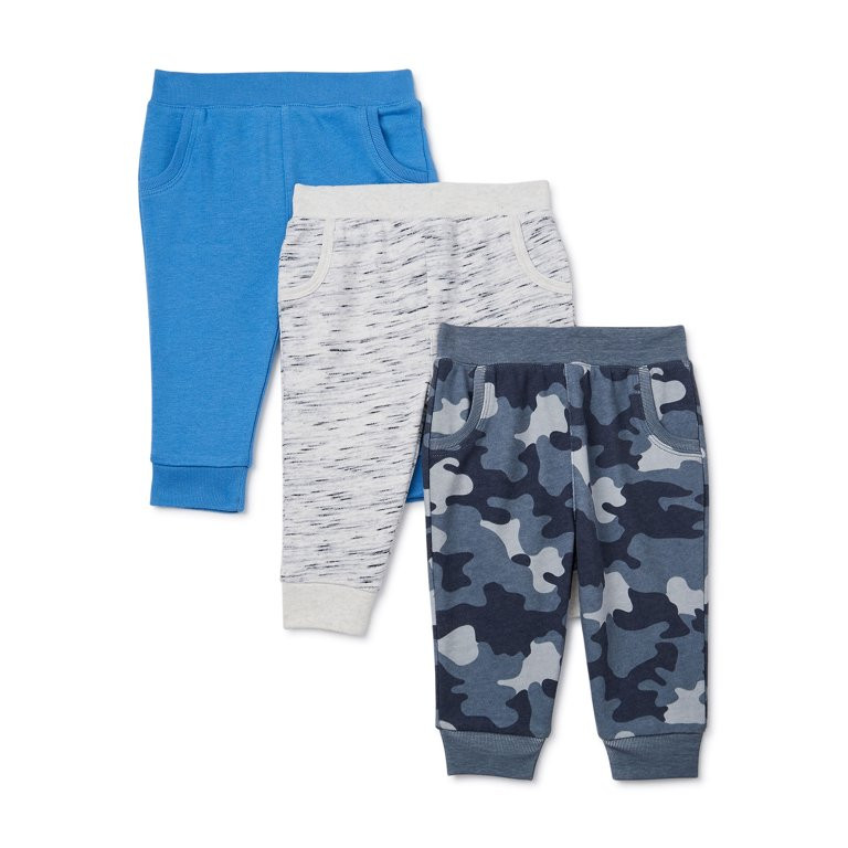 Garanimals Baby Boys French Terry Joggers Multipack Set, 3-Piece (0-24 Months) | Walmart (US)