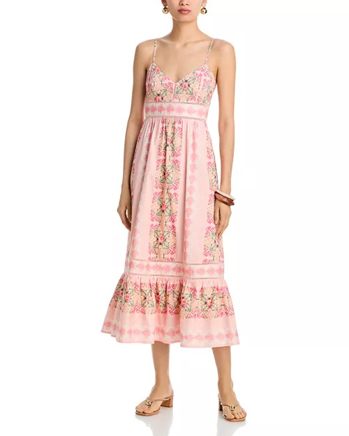 Ladder Stitch Floral Midi Dress - Exclusive | Bloomingdale's (US)