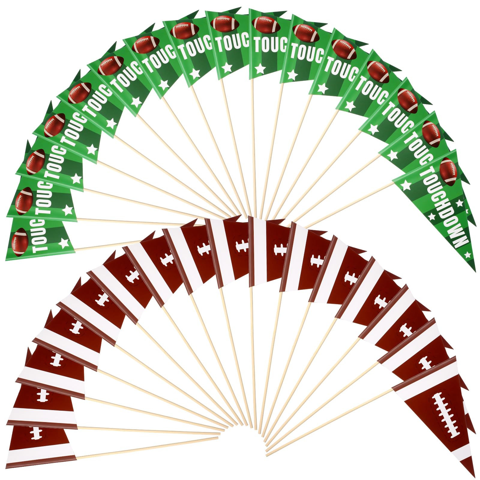 36 Pcs Football Party Supplies Football Pennant Flags Hand Held Paper Pennant DIY Flags Football ... | Amazon (US)