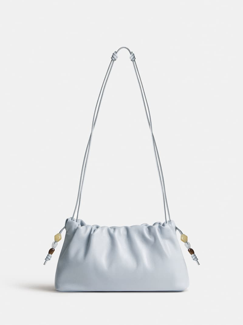 Reformation Solene Small Pouch Bag Black Leather | Reformation (Global)