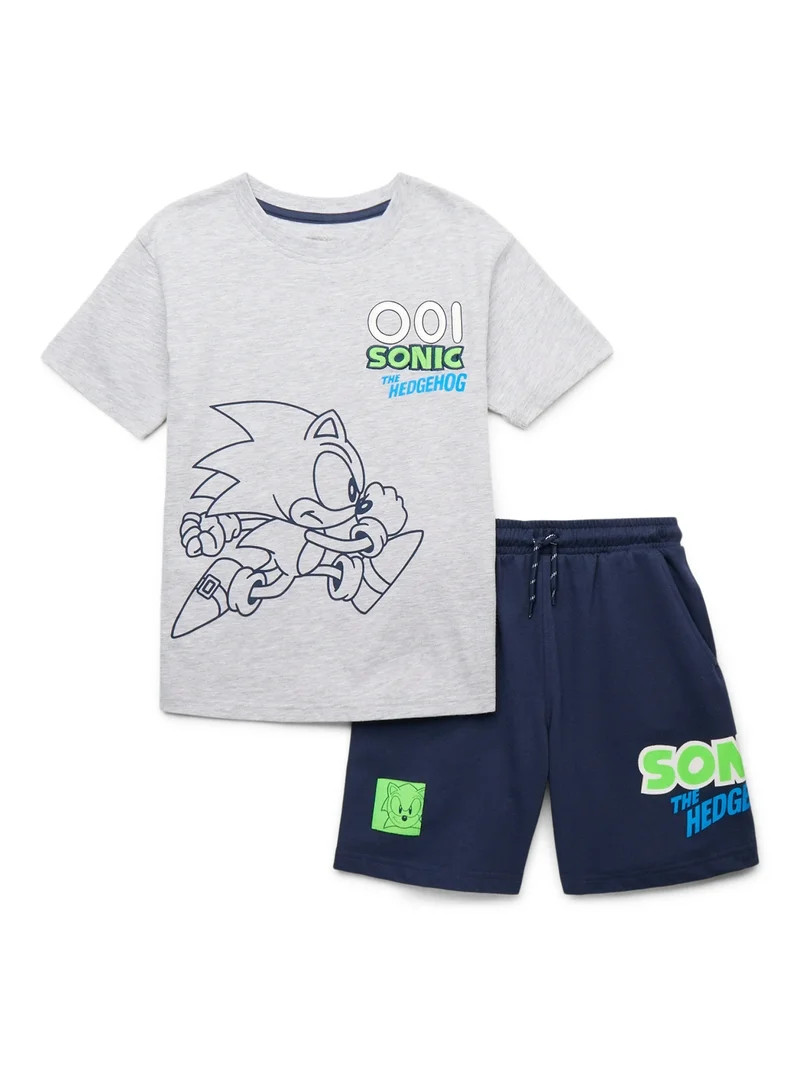Sonic the Hedgehog Boys' Graphic Tee and Shorts Set, 2-Piece, Sizes 4-10 | Walmart (US)