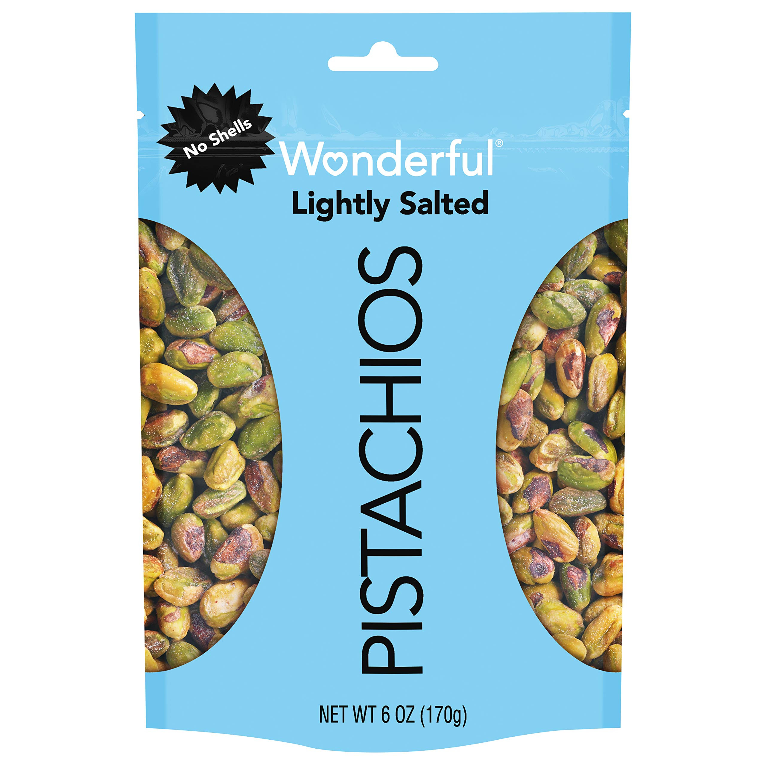Wonderful Pistachio Lightly Salted Shelled Pistachios, 6 OZ | Amazon (US)