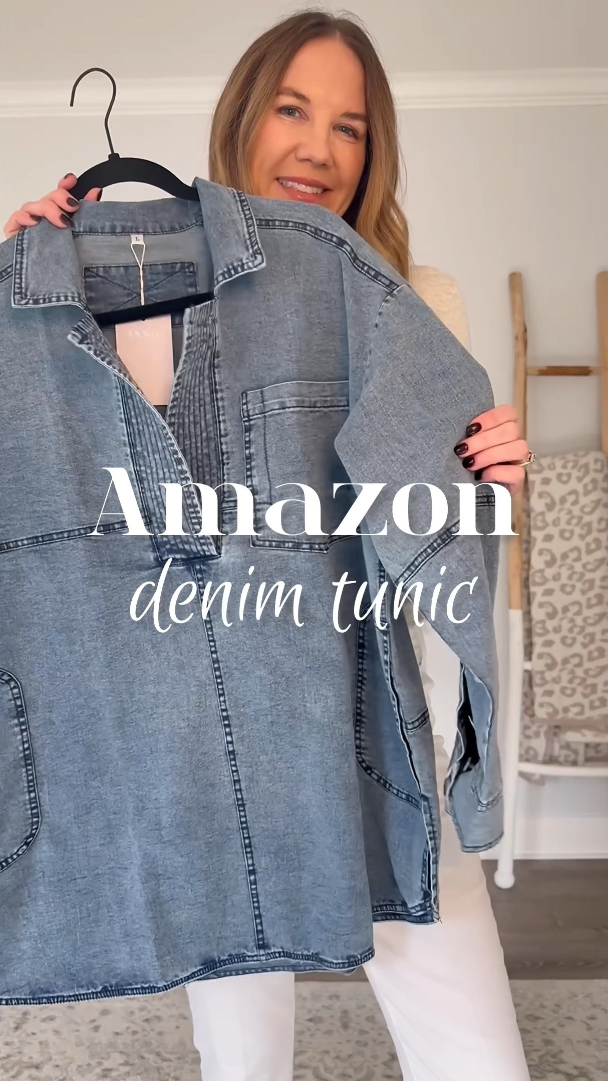 An FP inspired lightweight chambray tunic that you’ll be wearing on repeat come spring! Perfect with white jeans for dinner forming spring break; pair with leggings for that effortless cool mom look; or throw on with cutoffs and over a swim suit at the beach! So many ways to style. AND it has pockets💙 My true size medium gives me an oversized fit.
#founditonamazon #amazonfashion #styleover40 

Spring outfit, spring style, white jeans outfit, spring break outfit, swim cover, free people style, cool mom style, Amazon fashion finds, Amazon outfit 

#LTKStyleTip #LTKMostLoved #LTKOver40