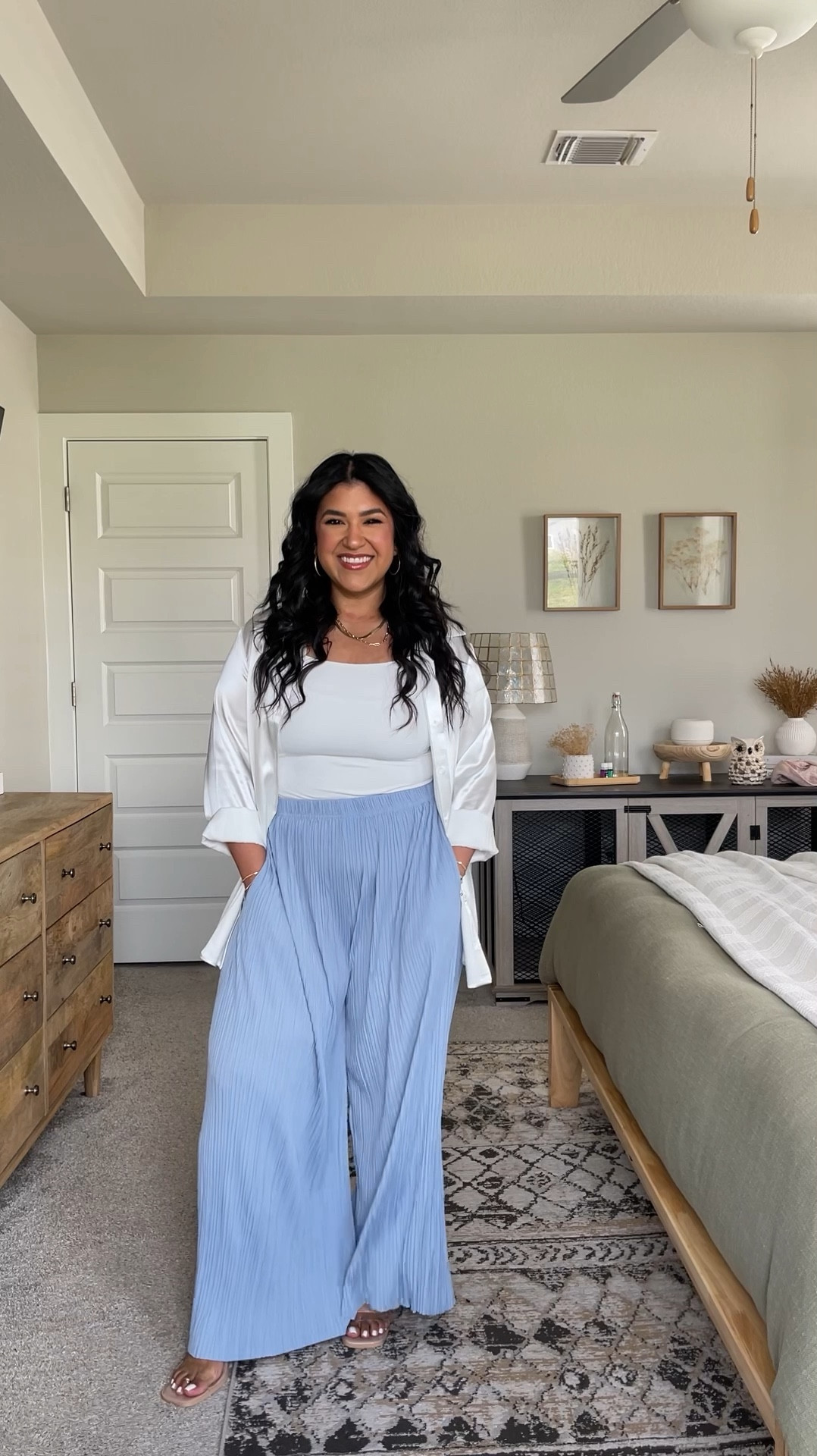 I’m 5’1”, size 10-12 (more often a 12) // wearing a large in everything, all true to size! These pants are super stretchy, flowy, and light. They can easily be dressed up or down. Perfect summer pants! 

#LTKOver40 #LTKPetite #LTKMidsize