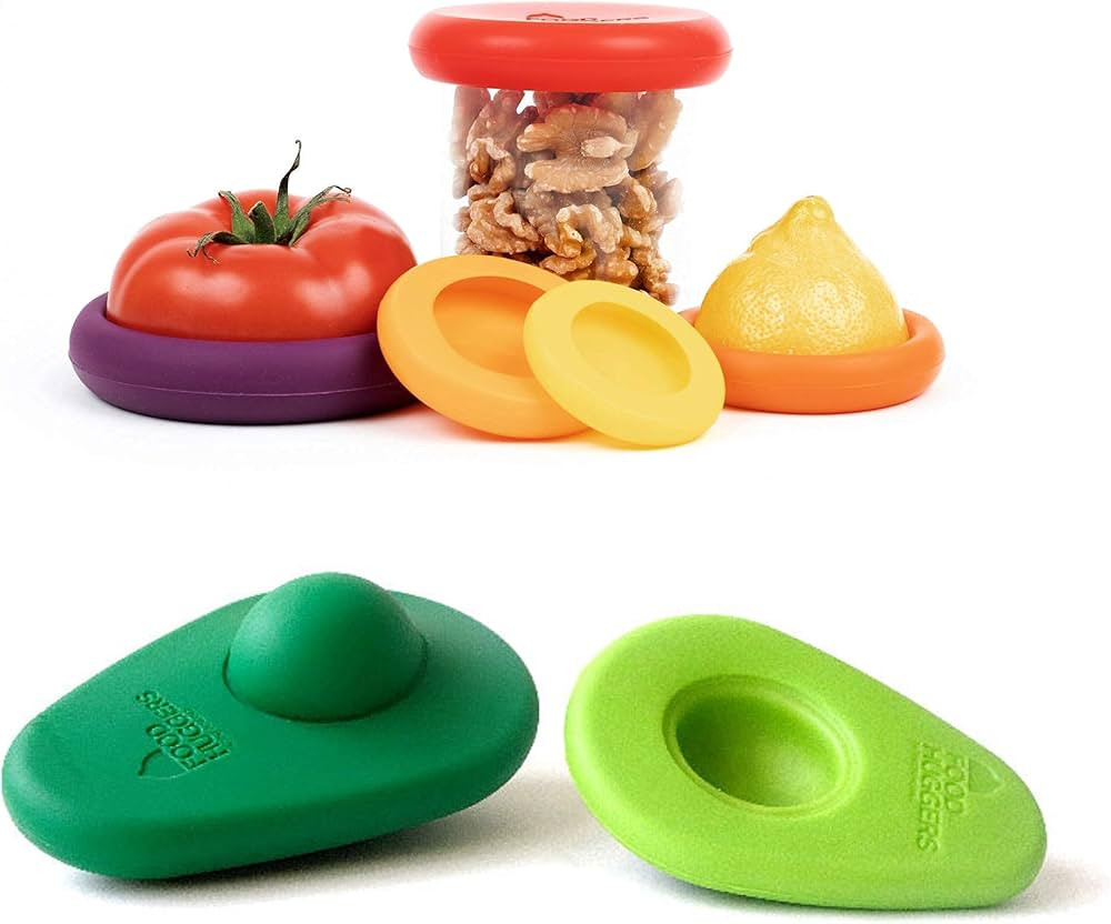 Food Huggers Zero Waste Starter Kit - (7 Pieces) -Avocado Hugger Saver Covers (Set of 2) + Reusab... | Amazon (US)