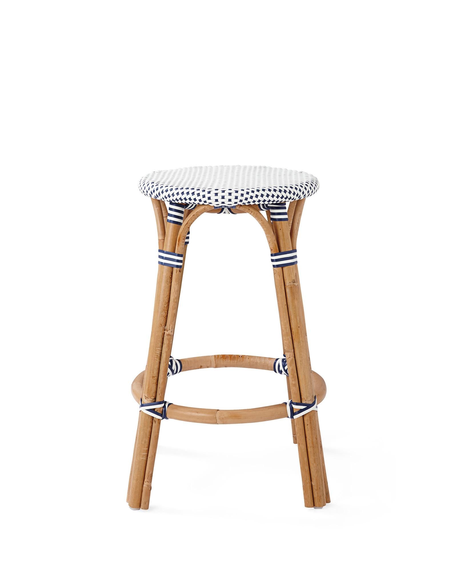 Riviera Rattan Backless Counter Stool | Serena and Lily