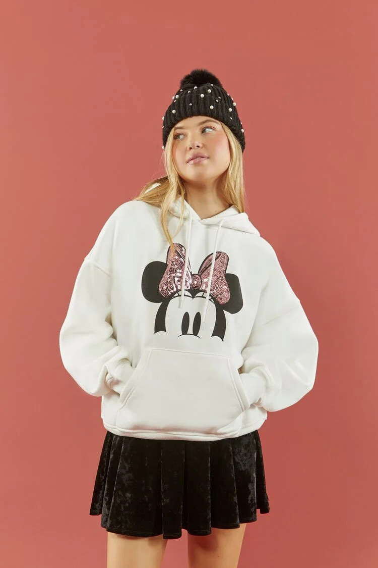 Disney Minnie Mouse Sequin Hoodie | Forever 21 | Forever 21 (US)
