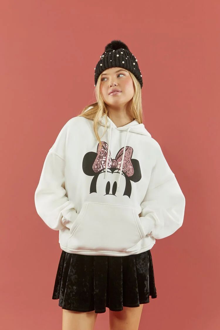 Disney Minnie Mouse Sequin Hoodie | Forever 21 (US)