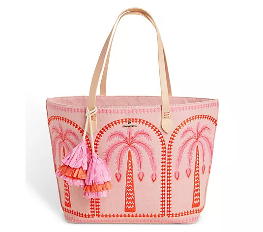 Beach Tote, Spartina 449 Fiesta Richmond Hill Palms Tote Bag | QVC