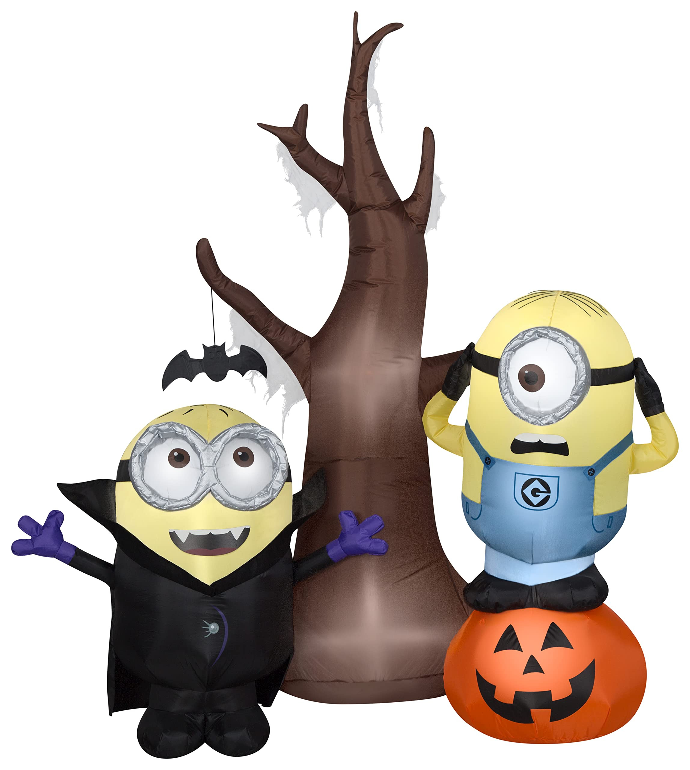 Gemmy Airblown Minions w/Tree and Pumpkin Scene Universal, 5.5 ft Tall, Multi | Amazon (US)