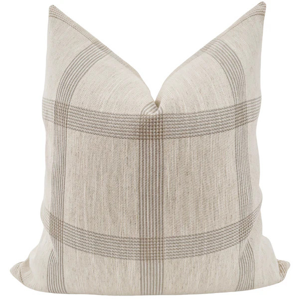 Linen Windowpane Pillow Cover | Hackner Home (US)