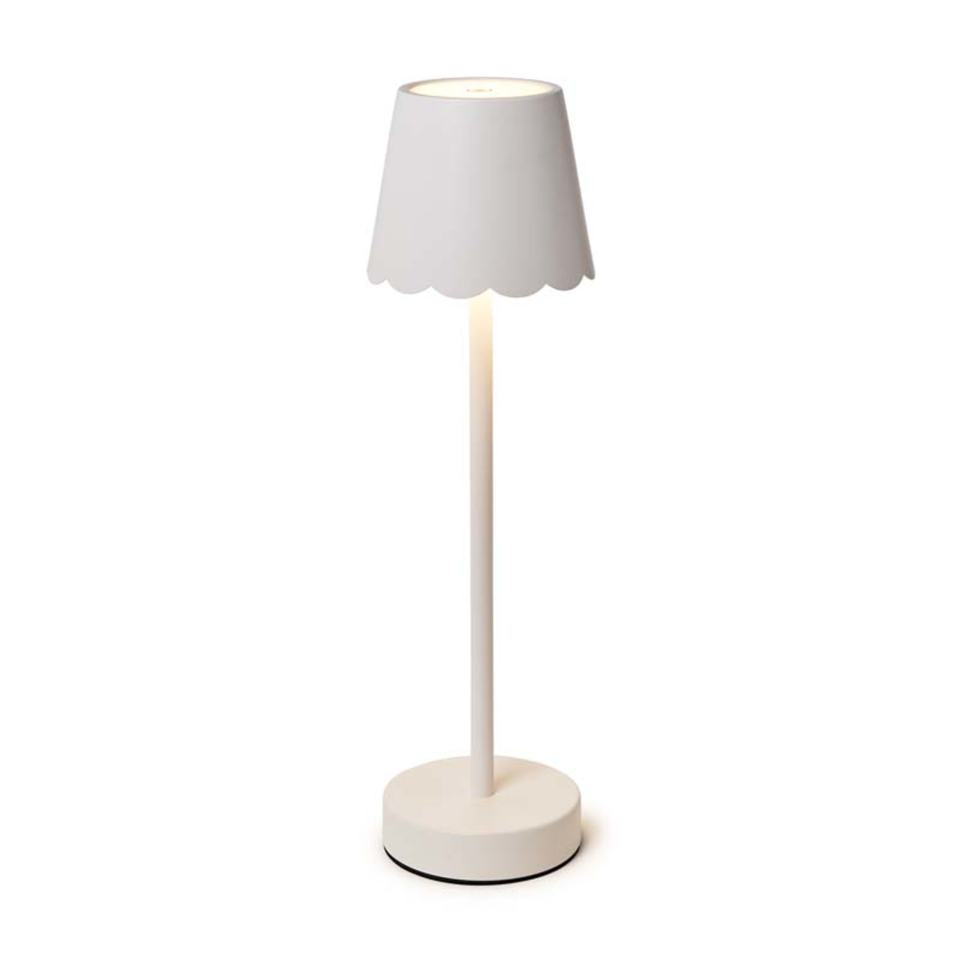 Scallop Cordless LED Table Lamp - White | The Company Store