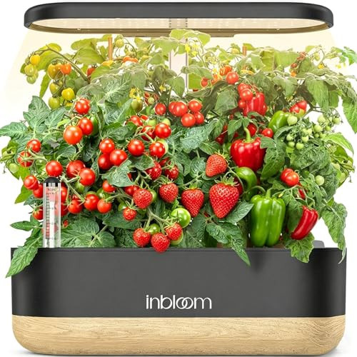 inbloom Hydroponics Growing System 12 Pods, Indoor Herb Garden with LEDs Full-Spectrum Plant Grow Light, Water Shortage Alarm, Automatic Timer, Height Adjustable, Ideal Gardening Gifts for Women | Amazon (US)