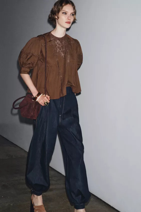 ZW COLLECTION LACE BLOUSE | Zara US