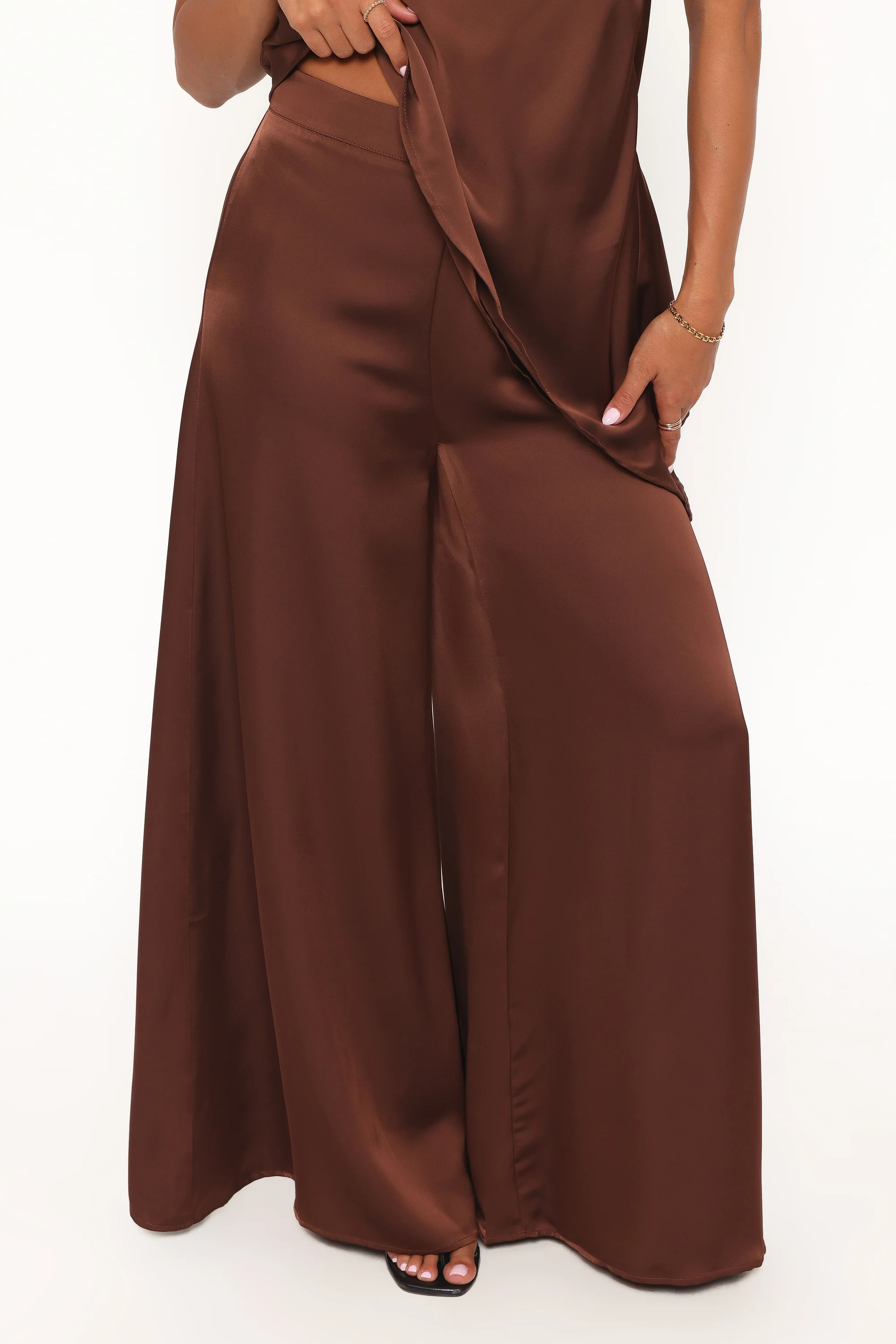 Charmer Wide Leg Pant - Dark Brown | Petal & Pup (US)