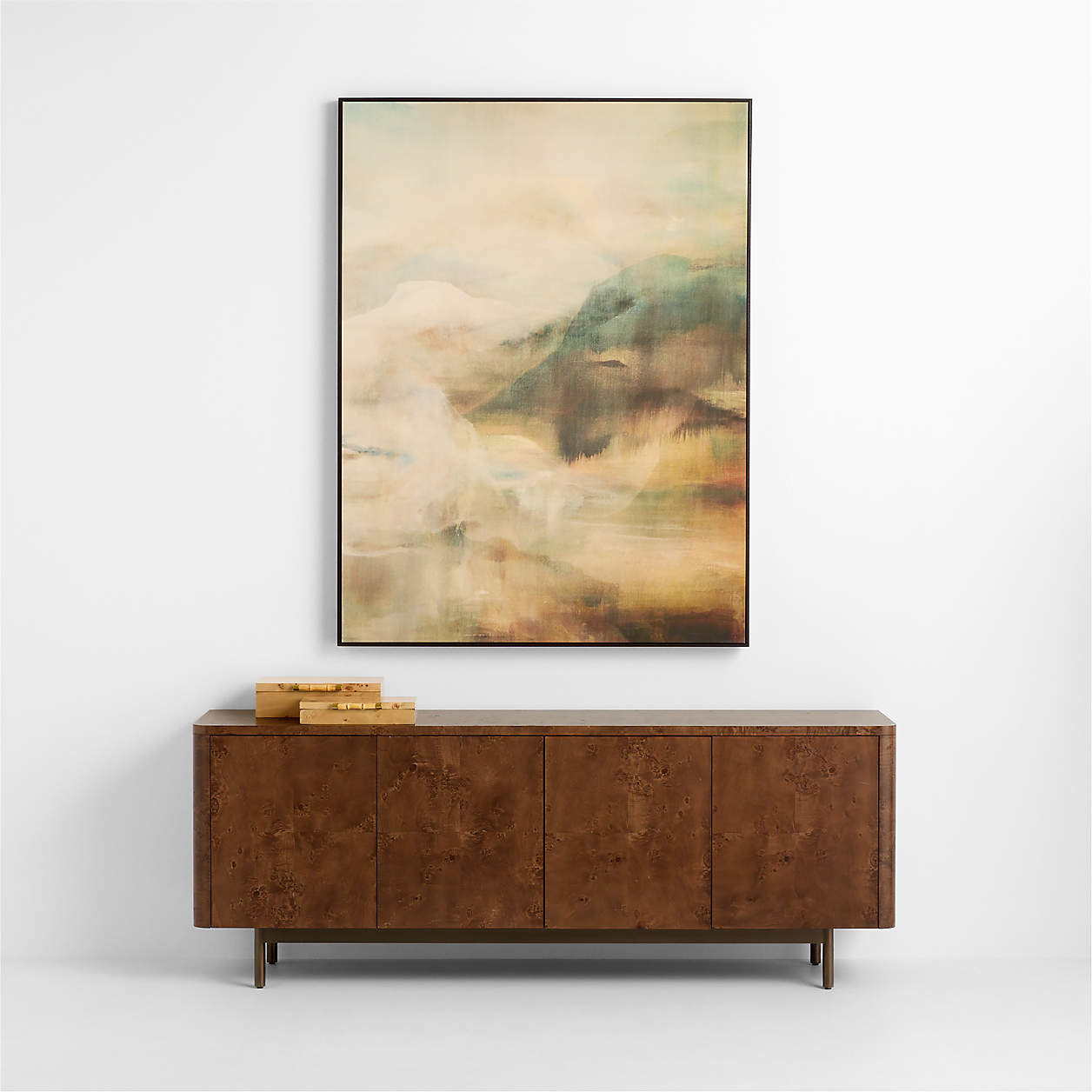 Sea Cliffs by Hope Bainbridge 49" x 65" Framed Wall Art Print | Crate & Barrel | Crate & Barrel