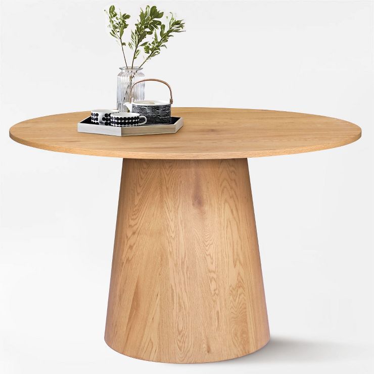 Dwen 47.2'' Manufactured Wood Foild with Grain Paper Round Top Pedestal Dining Table- The Pop Mai... | Target