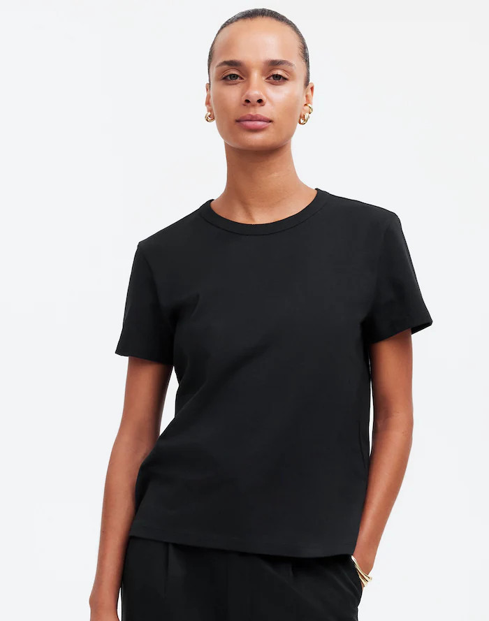 The Perfect Crewneck Tee in Allday Jersey | Madewell