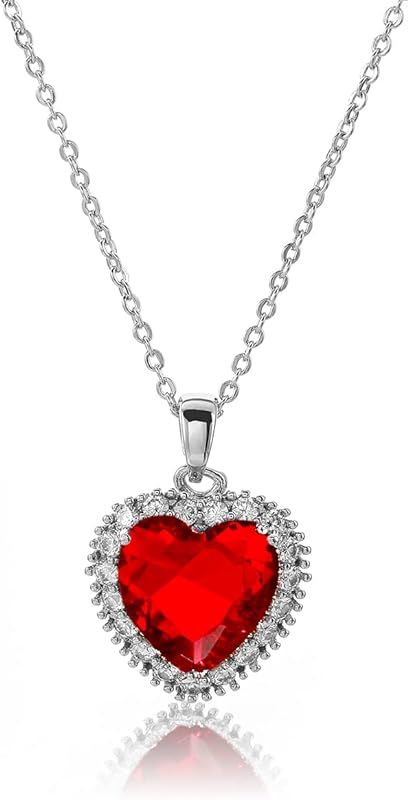 Heart Pendant Necklaces for Women, 18K Gold Plated Women’s Necklace, Valentine's Day Mother's... | Amazon (US)