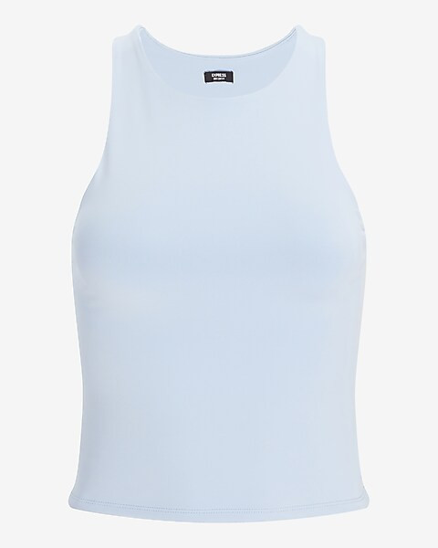 Body Contour Cropped High Neck Tank | Express