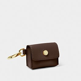 Evie Clip-On Airpod Case in Chocolate | Katie Loxton Ltd. (UK)