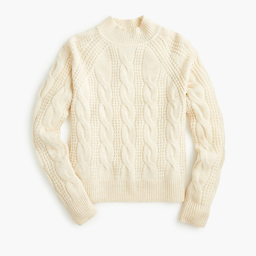 Mockneck cable-knit sweater | J. Crew US