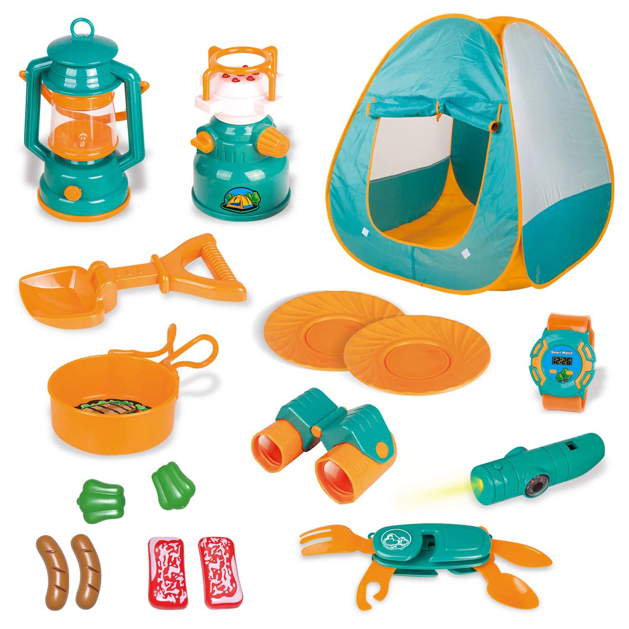 Fun Little Toys 18 PCs Kids Camping Gear Set with Pop Up Play Tent - Walmart.com | Walmart (US)