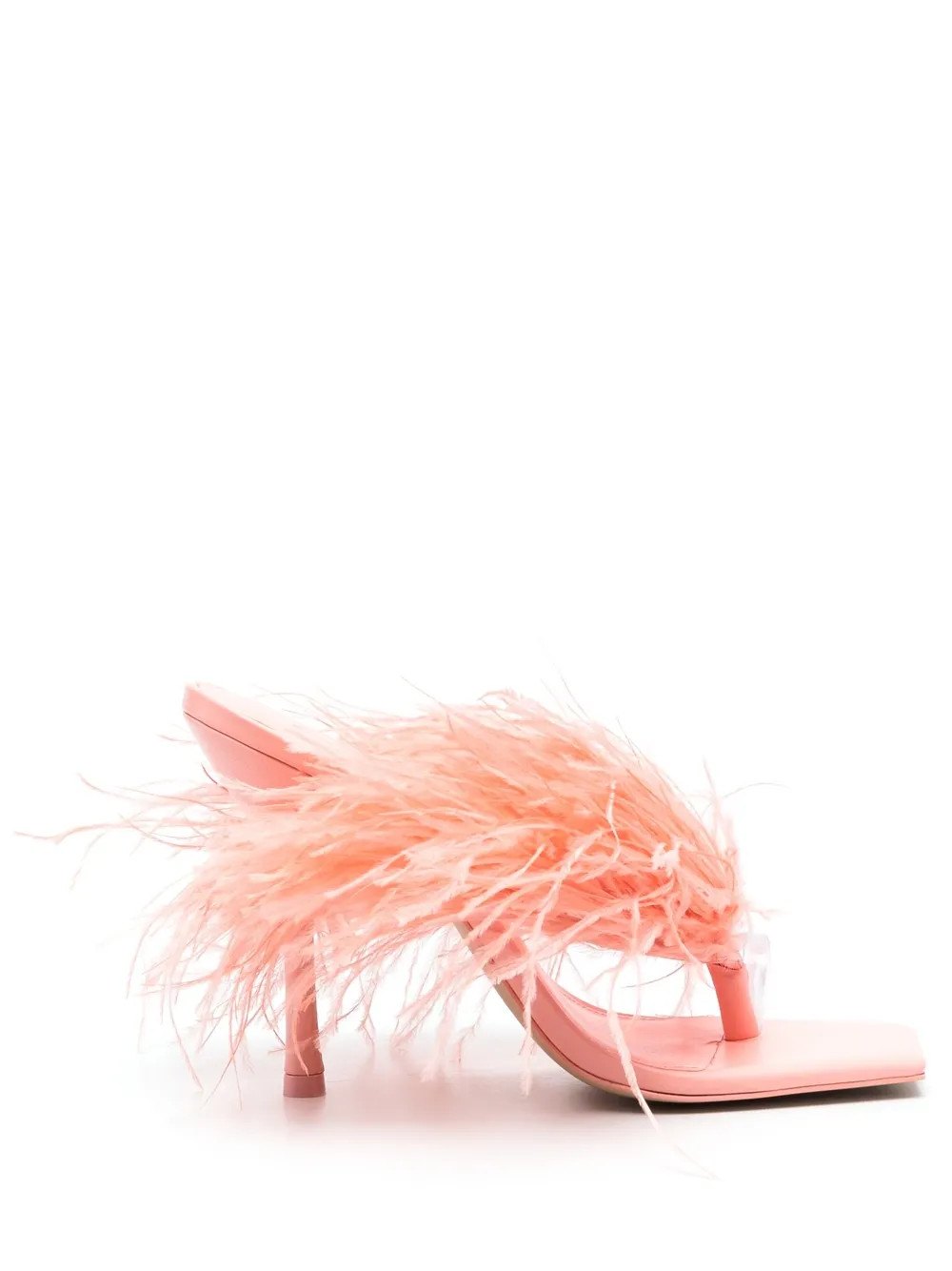 Cult Gaia feather-detail 115mm Sandals - Farfetch | Farfetch Global