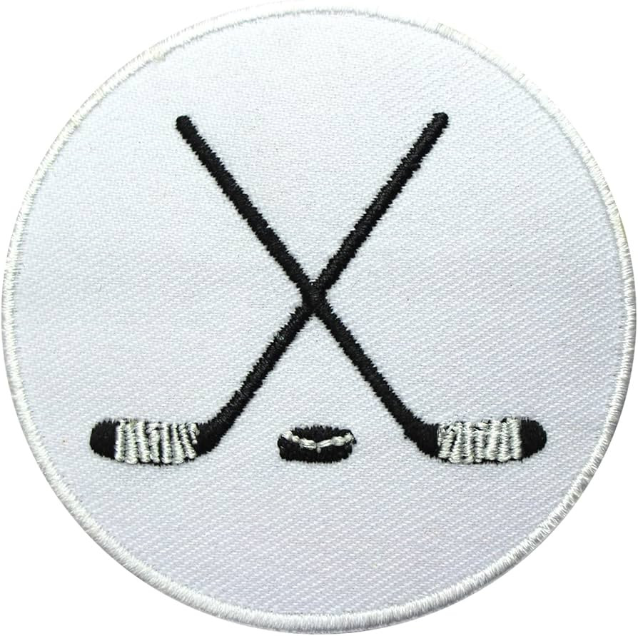Hockey Sticks Patch, Hockey Patch Embroidered Iron on Sew on Patch Badge for Clothes etc. 7x7cm | Amazon (US)