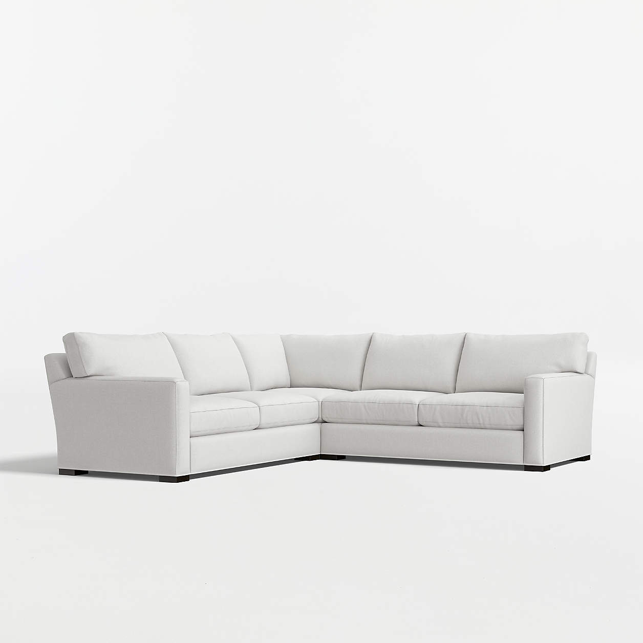 Axis 3-Piece L-Shaped Wedge Sectional Sofa + Reviews | Crate & Barrel | Crate & Barrel