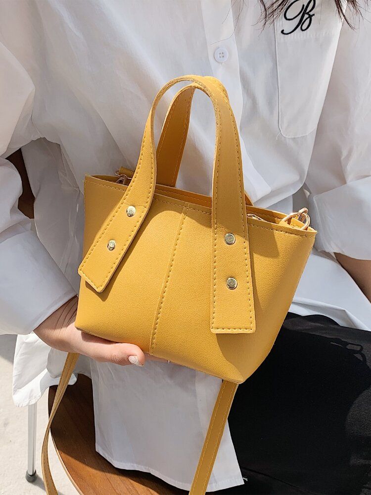 Minimalist Double Handle Satchel Bag | SHEIN