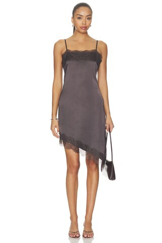 SAMSOE SAMSOE Saebba Lace Dress in Brown. - size L | Revolve Clothing (Global)
