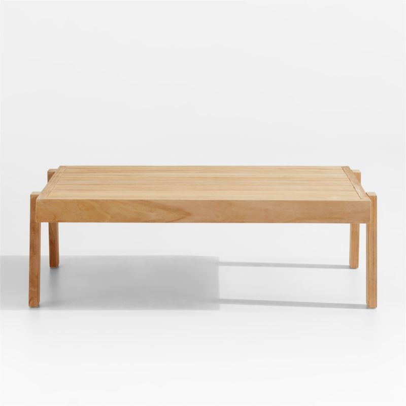 Jeannie Teak Outdoor Coffee Table by Leanne Ford | Crate & Barrel | Crate & Barrel