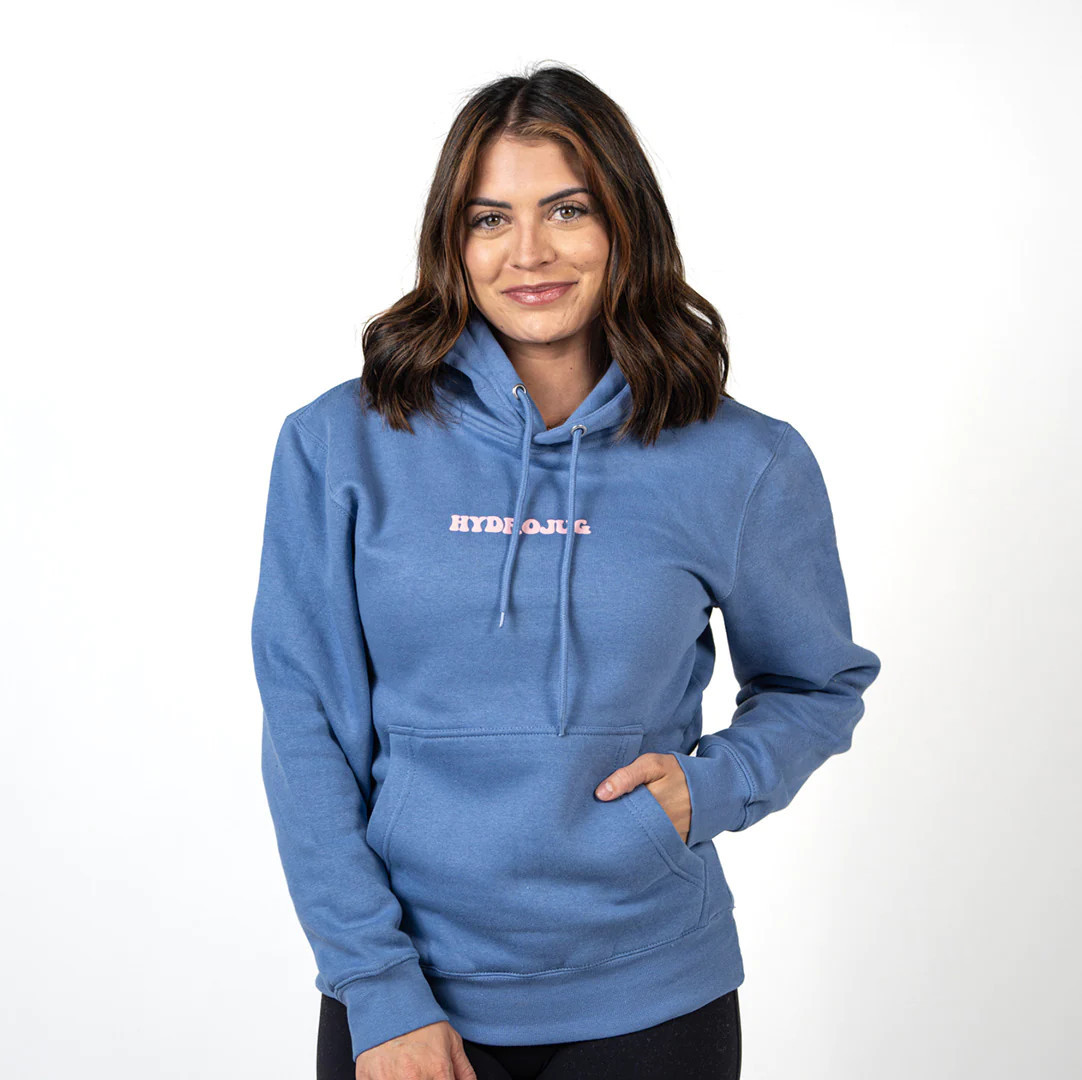 Blue Drink More Water Hoodie | HydroJug