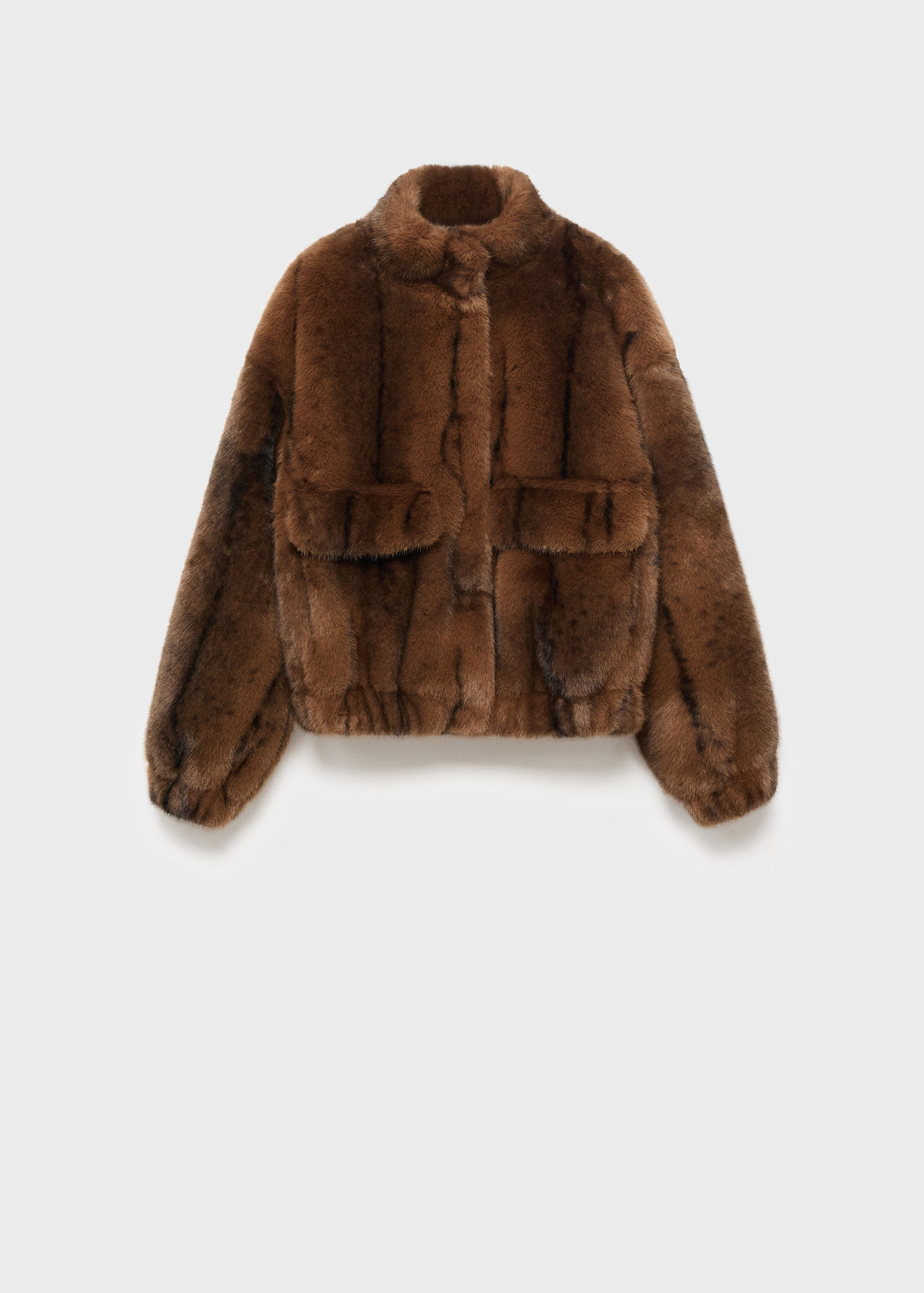 Fur-effect jacket with pockets - Women | MANGO USA | Mango (US/MX/AU)