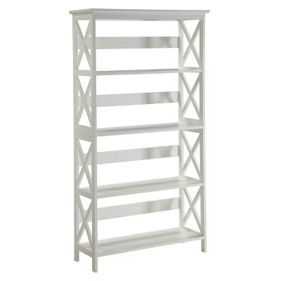 59.75" Oxford 5 Tier Bookcase White - Breighton Home | Target