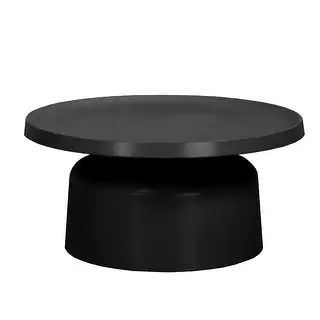 Klay Modern 30-inch Round Powder-Coated Metal Pedestal Coffee Table - On Sale - Overstock - 33828... | Bed Bath & Beyond