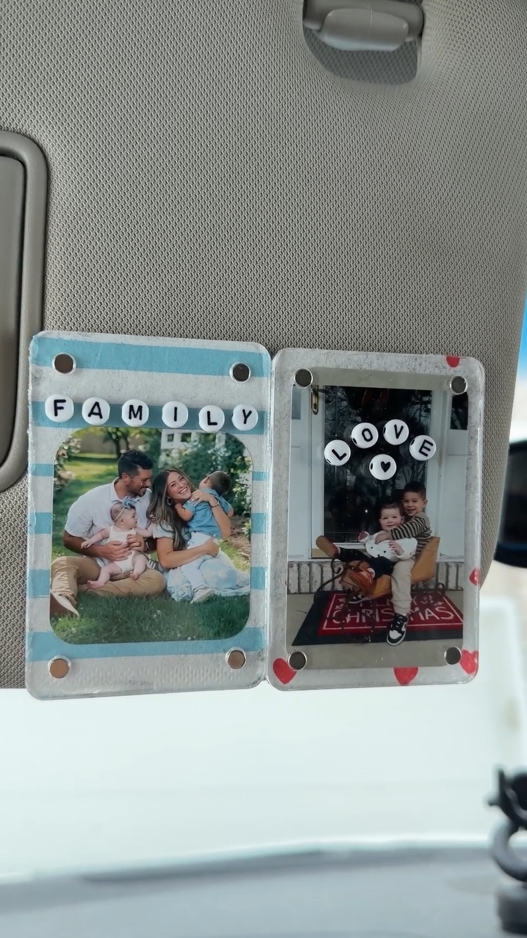 Family photo visor clips for your car 🫶🏼 

#LTKmomlife #LTKTravel #LTKBaby